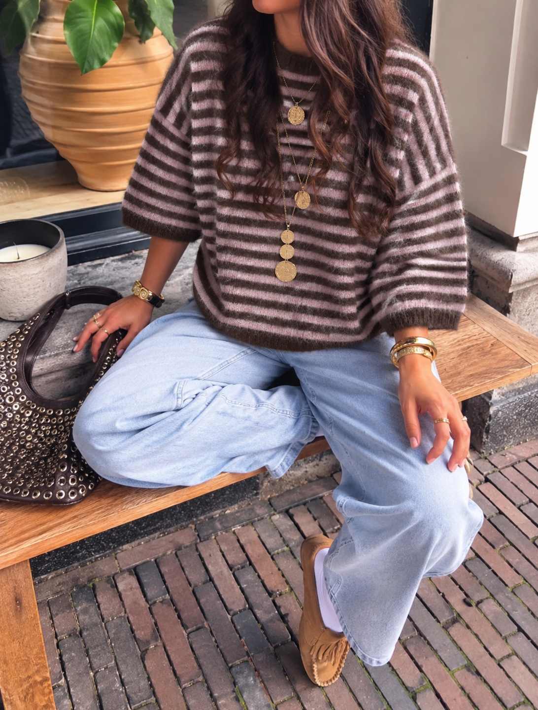 Molly Pull - brown/pink