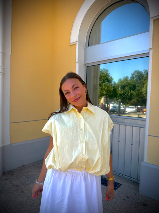 Luna blouse butter yellow