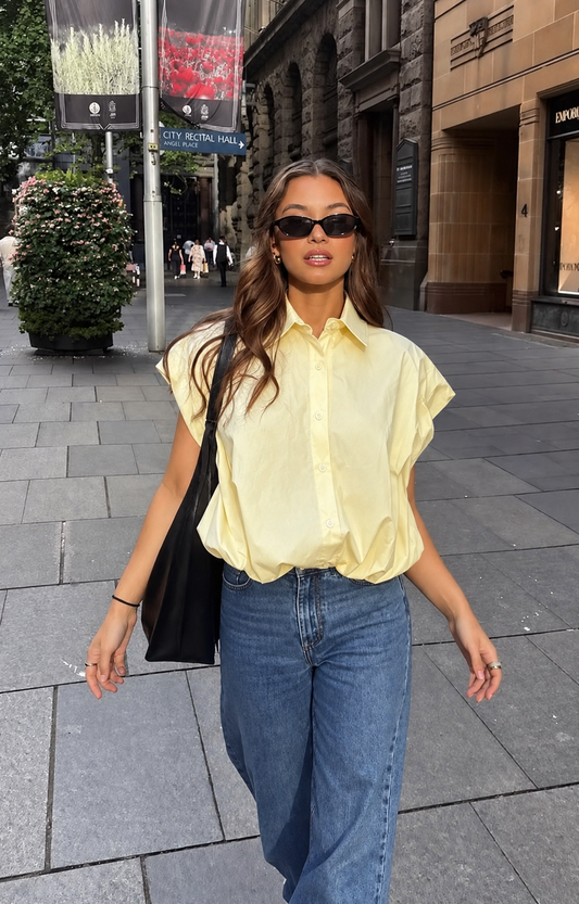 Luna blouse butter yellow