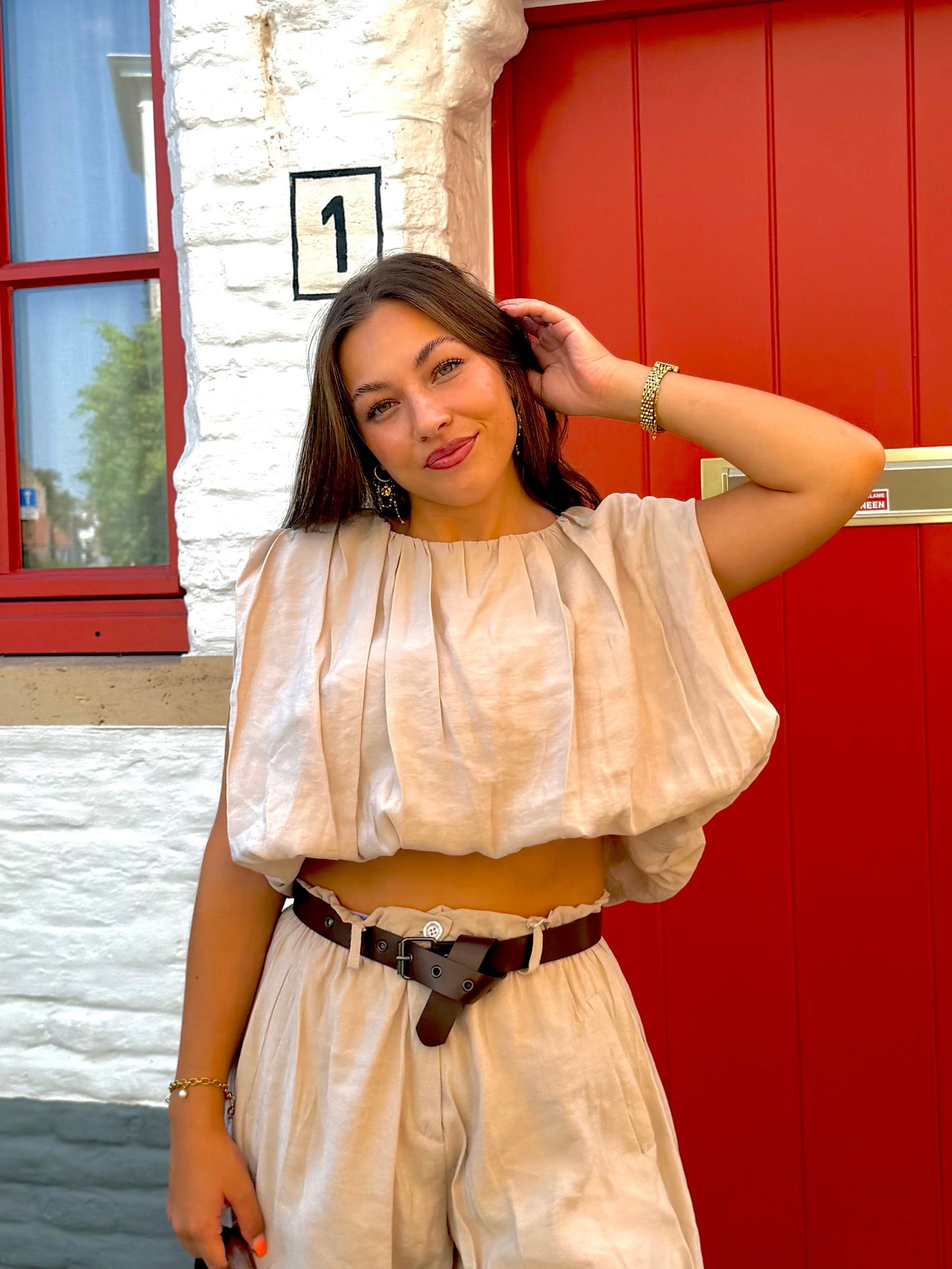 Balloon top beige