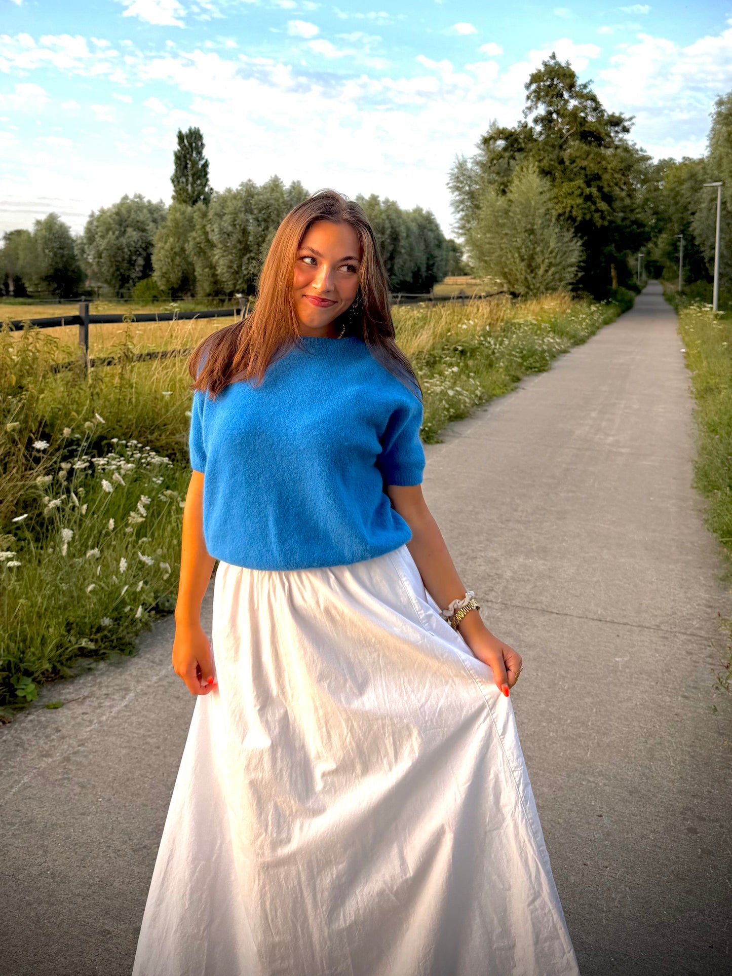 Soft knit blue