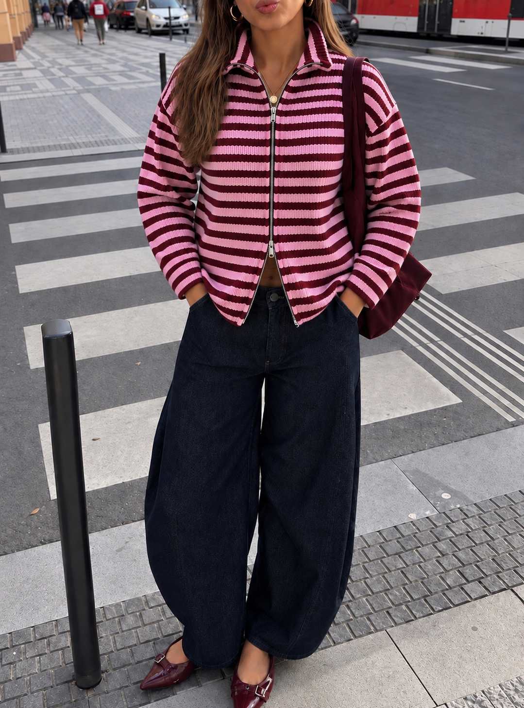 Livia Vest Berry/Pink